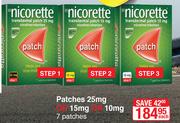 Nicorette Patches 25 mg Or 15 mg Or 10 mg 7 Patches-Each