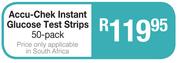 Accu-Chek Instant Glucose Test Strips 50 Pack