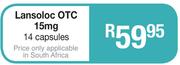 Lansoloc OTC 15 mg 14 Capsules