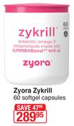 Zyora Zykrill 60 Softgel Capsules