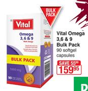 Vital Omega 3, 6 & 9 Bulk Pack 90 Softgel Capsules