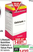 Lifestyle Nutrition Calcium+ Value Pack 90 Tablets-Per Pack