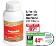 Lifestyle Nutrition Dolomite 200 Tablets
