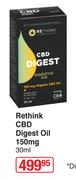 Rethink CBD Digest Oil 150 mg-30ml