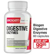 Biogen Digestive Enzymes 60 Capsules
