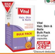 Vital Hair, Skin & Nails Bulk Pack 90 Softgel Capsules