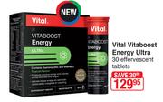 Vital Vitaboost Energy Ultra 30 Effervescent Tablets