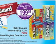 Creche Guard Baby Immune Multivit Syrup-100ml Plus Creche Guard Nasal Hygiene Douche-50ml Both For