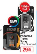 Axe Perfumed Ticket Spray Assorted-17ml Each