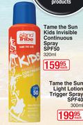 Island Tribe Tame The Sun Kids Invisible Continuous Spray SPF50-320ml Each
