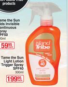 Island Tribe Tame The Sun Light Lotion Trigger Spray SPF40-300ml Each