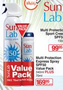 Sun Lab Multi Protection Express Spray SPF50 Value Pack-340ml Plus 70ml-Per Pack