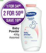 Purity Elizabeth Anne's Baby Powder Asorted-400g
