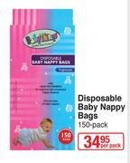Baby Things Disposable Baby Nappy Bags 150 Pack-Per Pack