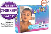 Baby Things Nappies Assorted Sizes & Quantities-For 2