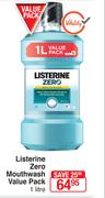 Listerine Zero Mouthwash Value Pack-1Ltr