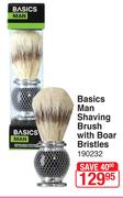 Basics Man Shaving Brush With Boar Bristles
