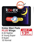 Kotex Maxi Pads Plus Wings-Per Pack