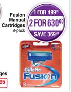 Gillette Fusion Manual Cartridges 8 Pack