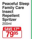 Peaceful Sleep Family Care Insect Repellent Spritzer-200ml