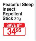 Peaceful Sleep Insect Repellent Stick-30g