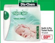 Softi 2 Ply Toilet Rolls 18 Pack
