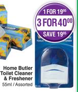 Home Butler Toilet Cleaner & Freshener Assorted-55ml