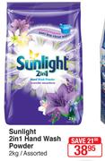 Sunlight 2 In 1 Hand Wash Powder Assorted-2Kg