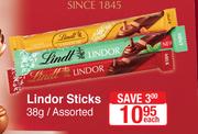 Lindor Sticks Assorted-38g Each