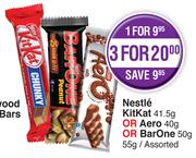 Nestle Kitkat-41.5g Or Aero-40g Or Bar One-50g/55g Assorted