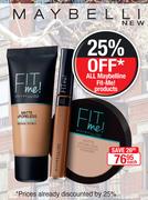 Maybeline Fit-Me! Products-Each
