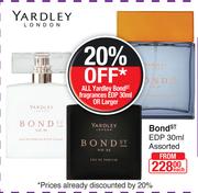 Yarley Bond Fragrance EDP Assorted-30ml Each