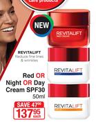 L'Oreal Revitalift Red Or Night Or Day Cream SPF30-50ml