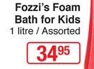 Fozzi's Foam Bath For Kids Assorted-1Ltr