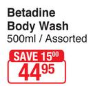Betadine Body Wash Assorted-500ml