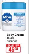 Mixa Body Cream Assorted-450ml