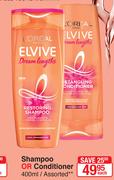 L'Oreal Elvive Shampoo Or Conditioner Assorted-400ml Each