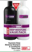 Supreme Deep Moisture Shampoo & Conditioner Value Pack-2 x 930ml Per Pack