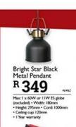 Bright Star Black Metal Pendant