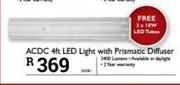 ACDC 4ft LED Light With Prismatic Duffuser