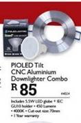 Pio LED Tilt CNC Aluminium Downlighter Combo