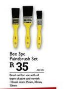 Bee 3pc Paintbrush Set