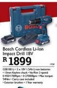 Bosch Cordless Li-Ion Impact Drill 18V