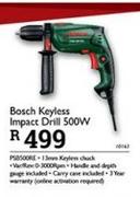 Bosch Keyless Impact Drill 500W