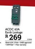ACDC 61A Earth Leakage