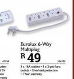 Eurolux 6 Way Multiplug