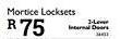 Mortice Locksets 3 lever For Internal Doors