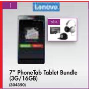 Lenovo 7" Phone Tab Tablet Bundle(3G/16GB)-On My Gig 3