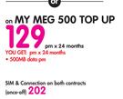 10" Vodacom Power Tab-On My Meg 500 Top Up