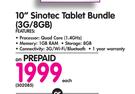 Sinotec 10" Tablet Bundle(3G/8GB)